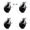Service Caster 8 Inch Kingpinless Glass Filled Nylon Wheel Caster Brakes 2 Swivel Locks, 4PK SCC-KP30S820-GFNR-SLB-BSL-2-SLB-2 - alternate 1